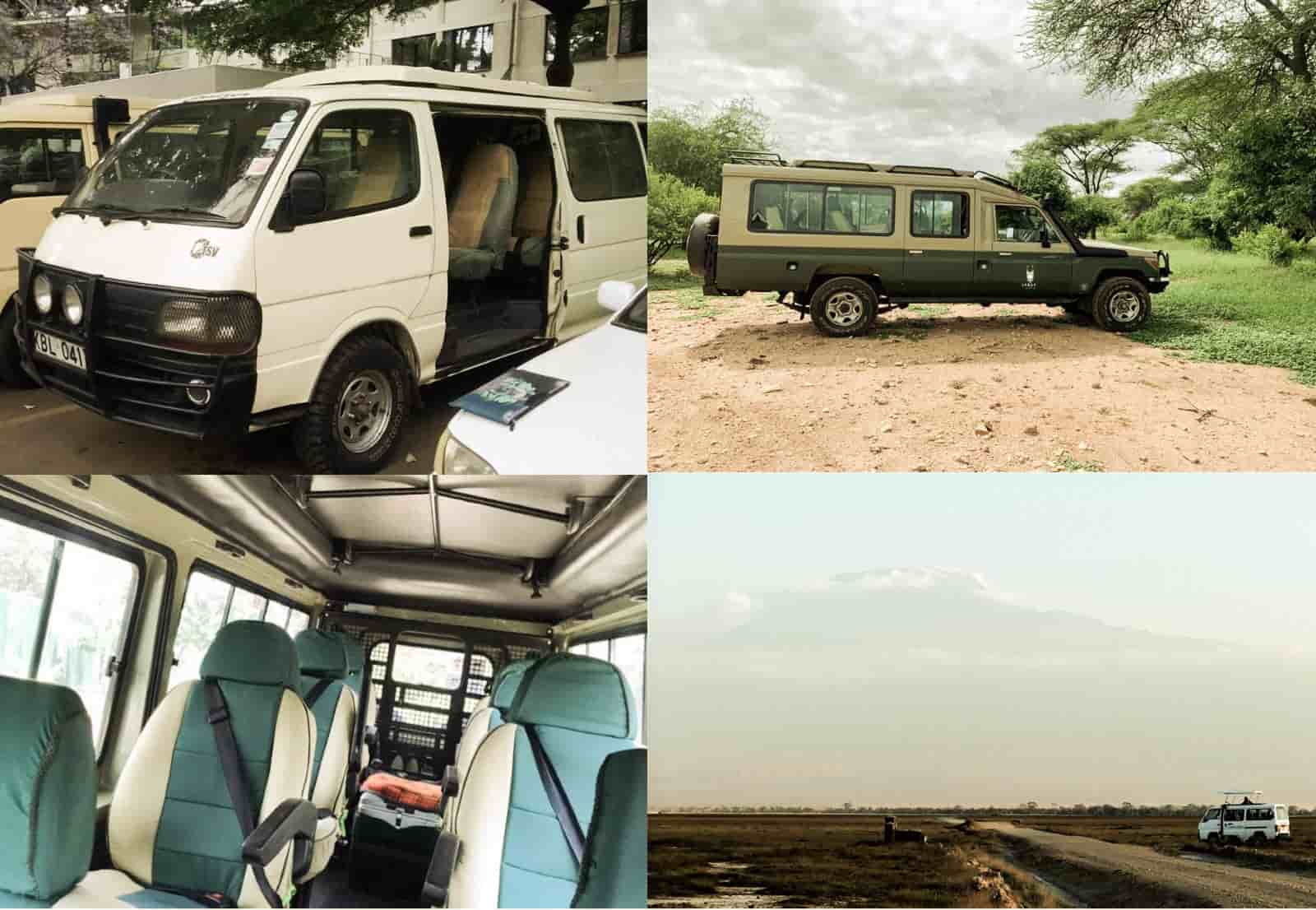 Mini van para safari en Kenia